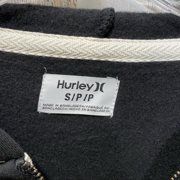 Hurley Palm Tree Logo Black Fleeced Lined Zip Up Hoodie NWT - Picture 12 of 14